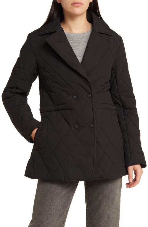 Quilted Water Resistant Blazer in Black