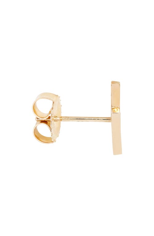 Shop Anzie Single Lightning Bold Stud Earring In Yellow Gold