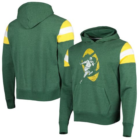 Green Bay Packers '47 Franklin Wooster Throwback Long Sleeve Hoodie T-Shirt  - Heathered Gray