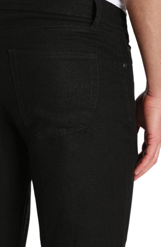 Shop Jachs Straight Leg Linen Blend 5-pocket Pants In Black