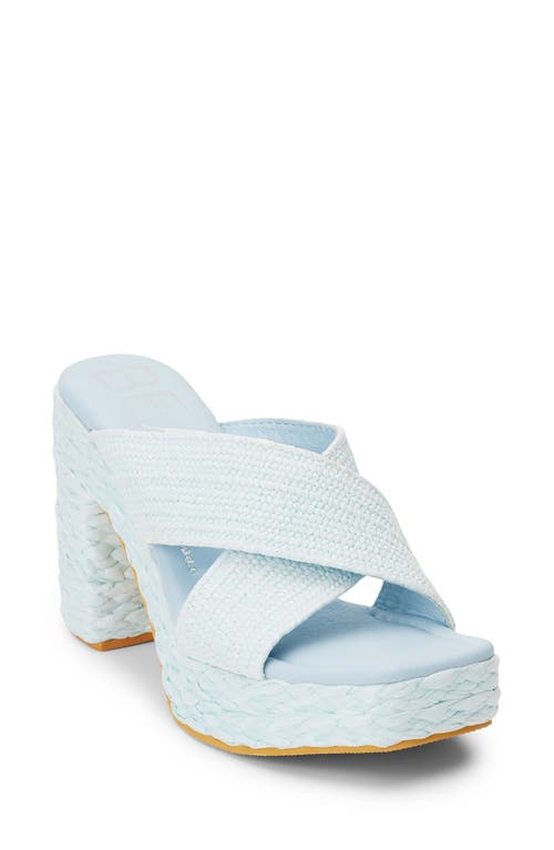 Caravan Platform Sandal in Aqua