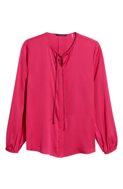Kobi Halperin Eliza Chain-trim Silk Blouse In Hot Pink