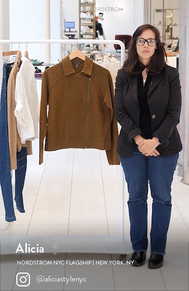 Eileen fisher suede moto jacket best sale