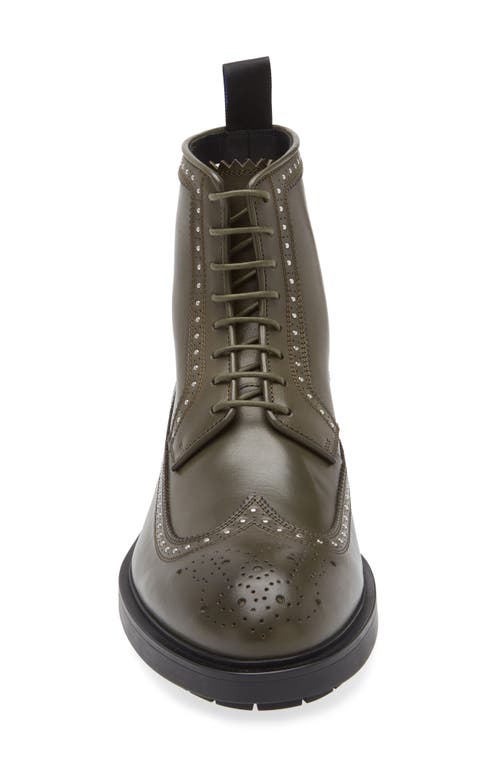 Shop Burberry Loch Studded Wingtip Boot