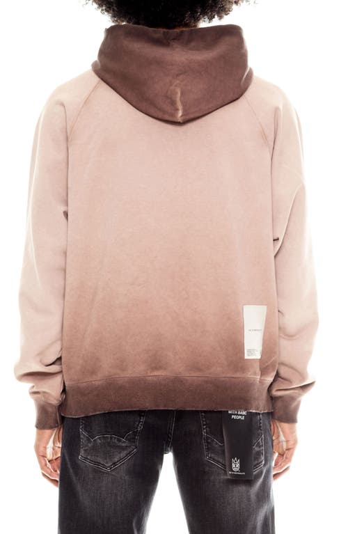Cult Of Individuality Distressed Two-tone Hoodie In Vintage Brown