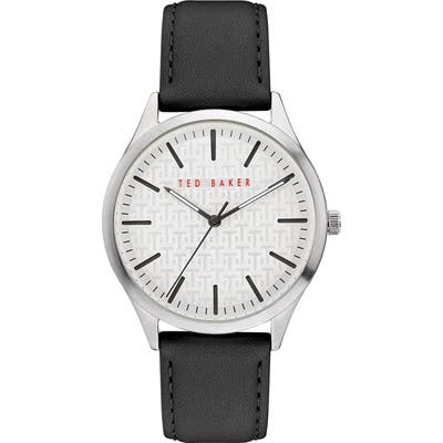Ted Baker London Manhatt Leather Strap Watch, 40Mm
