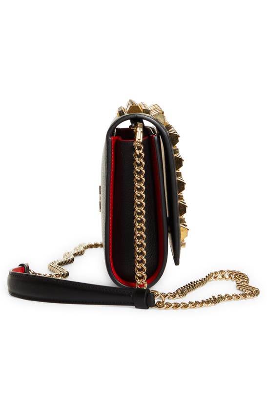 CHRISTIAN LOUBOUTIN Paloma Embellished Leather Chain Clutch Bag Black