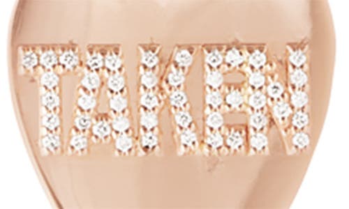 Shop Lana Jewelry Taken Heart Diamond Pendant Necklace In Rose Gold/diamond