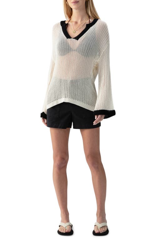 Shop Sanctuary Walk By The Sea Open Stitch Sweater In Birch