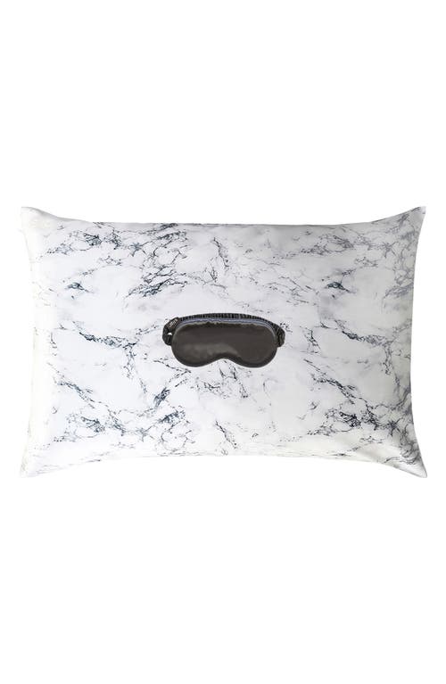 slip Marble & Charcoal Pillowcase & Sleep Mask Set