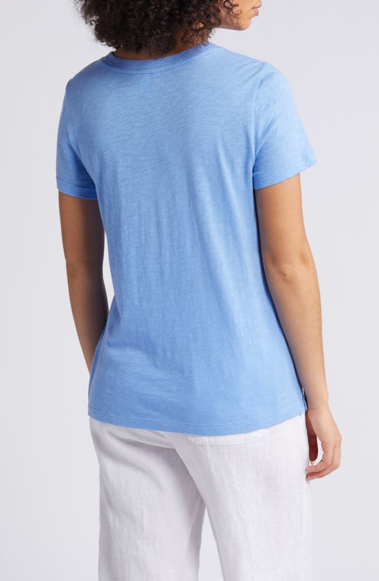 Shop Caslon Core Slub Crewneck T-shirt In Blue Cornflower