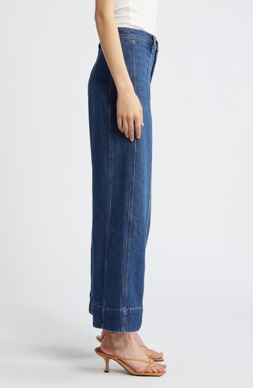 Shop Frame The Seamed Wide Leg Ankle Jeans In Etta