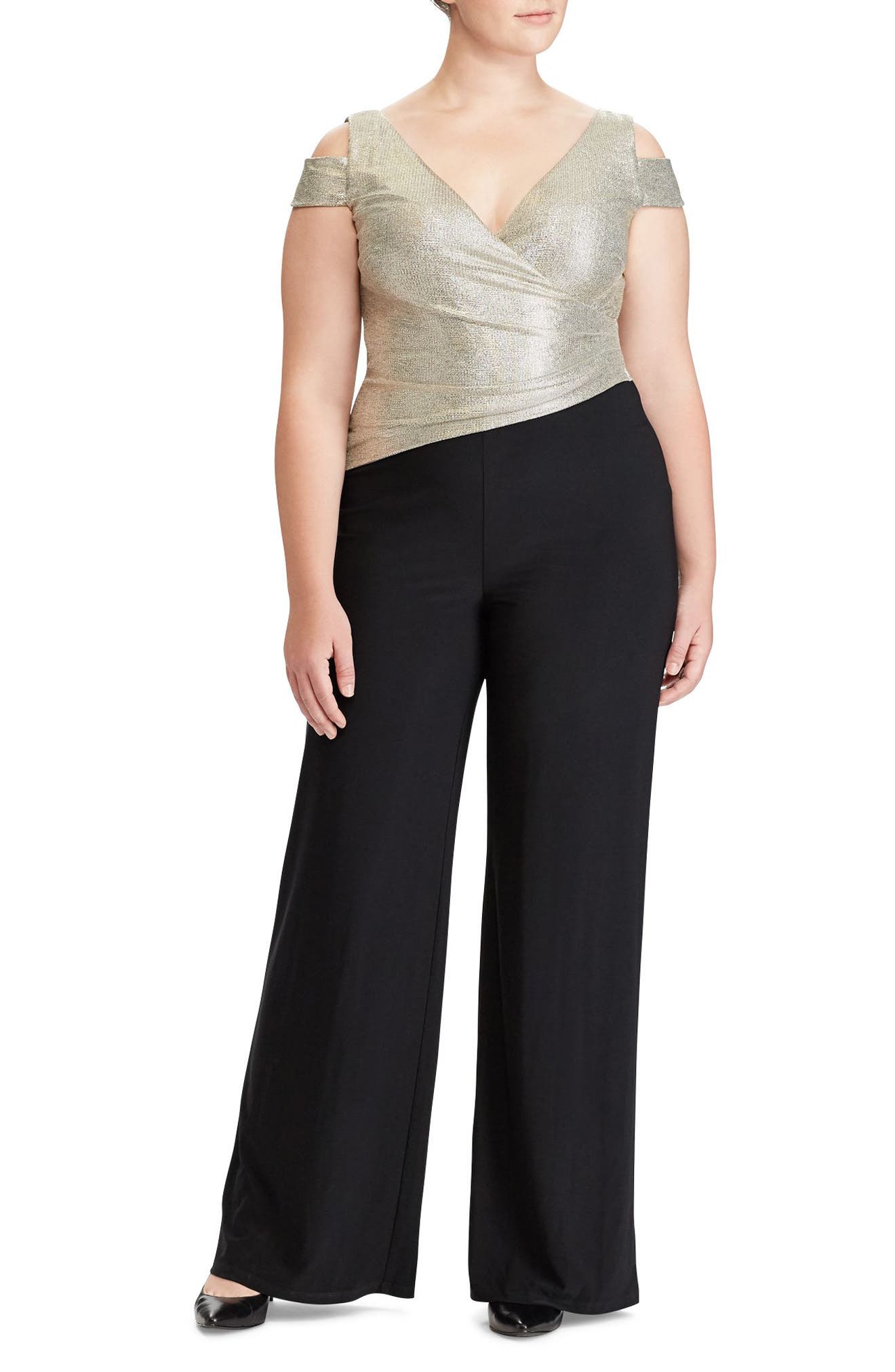 ralph lauren cold shoulder jumpsuit