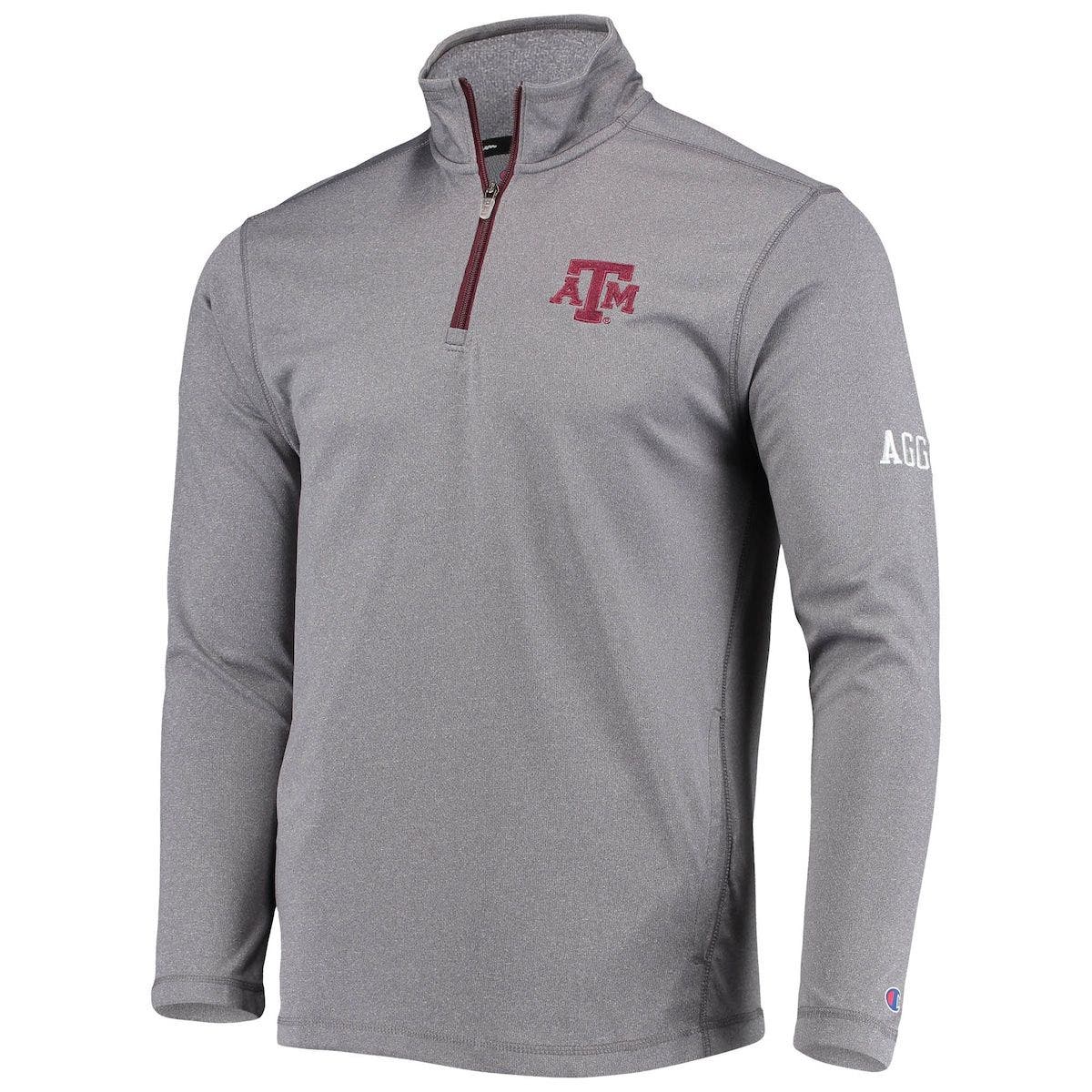 全品送料0円 チャンピオン ジャケット ブルゾン アウター メンズ Men S Champion Gray Texas A M Aggies Victory Quarter Zip Jacket Gray テーラード ブレザー サイズ Xx Large Coaching Enerlis Fr
