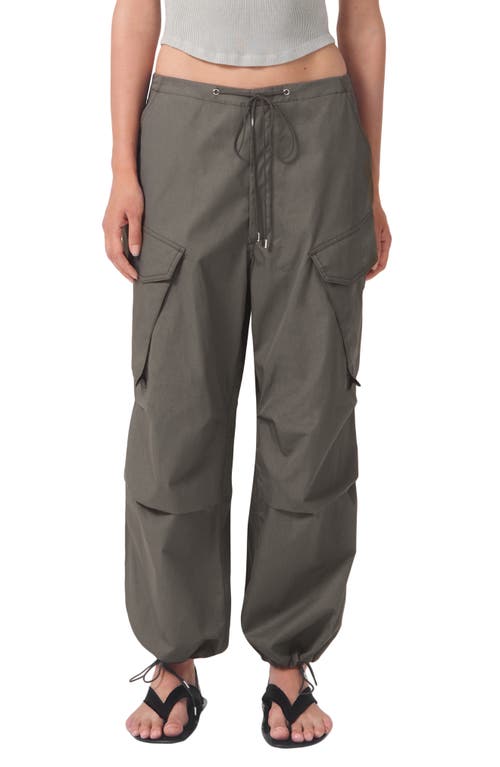 AGOLDE Ginerva Relaxed Poplin Cargo Pants in Caviar