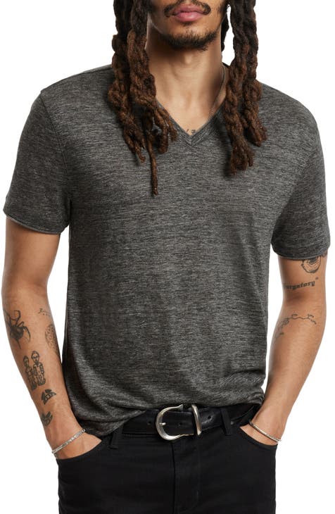 Wooster Regular Fit V-Neck Linen T-Shirt