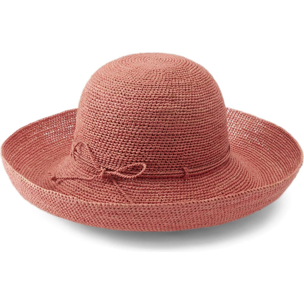 Helen Kaminski Provence 12 Packable Raffia Hat In Burgundy