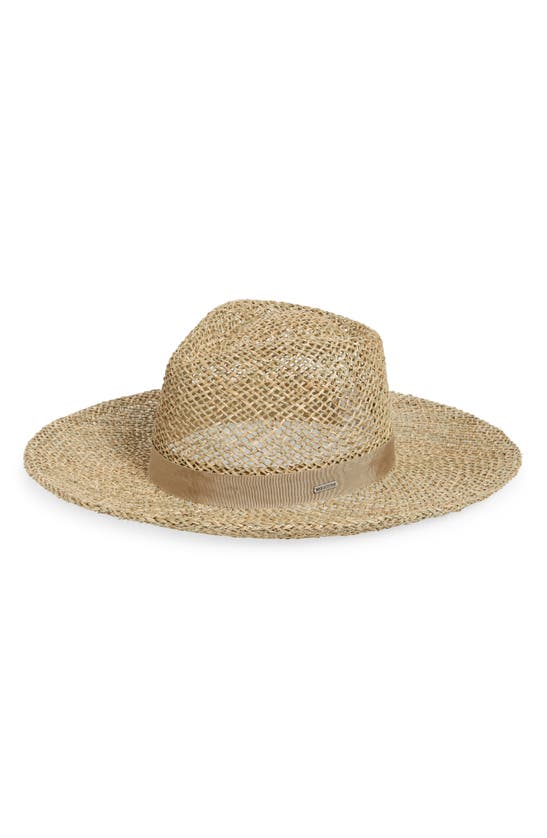 Shop Brixton Joanna Straw Sun Hat In Tan/ Tan Seagrass