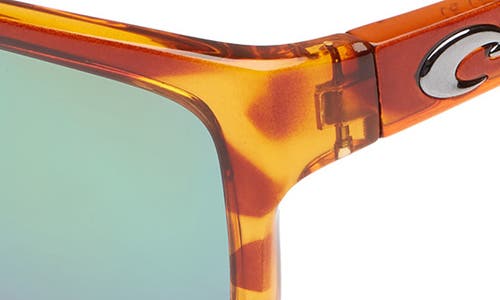 Shop Costa Del Mar Cut 60mm Polarized Sunglasses In Honey Tortoise/green Mirror