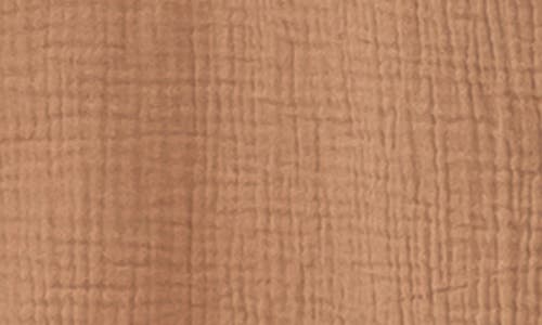 August Sky Puff Sleeve Midi Shirtdress In Tan