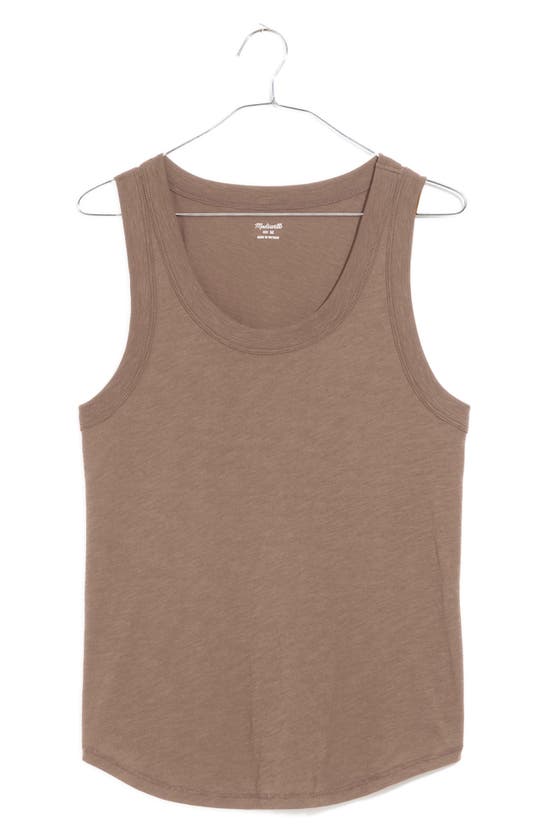 Madewell Whisper Cotton Tank In Light Umber