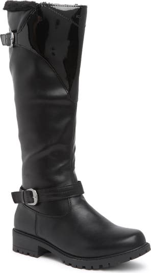 Jewel Faux Fur Lined Knee High Boot