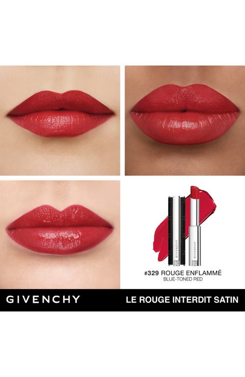 Shop Givenchy Le Rouge Interdit Satin Lipstick In N329 Rouge Enflamme