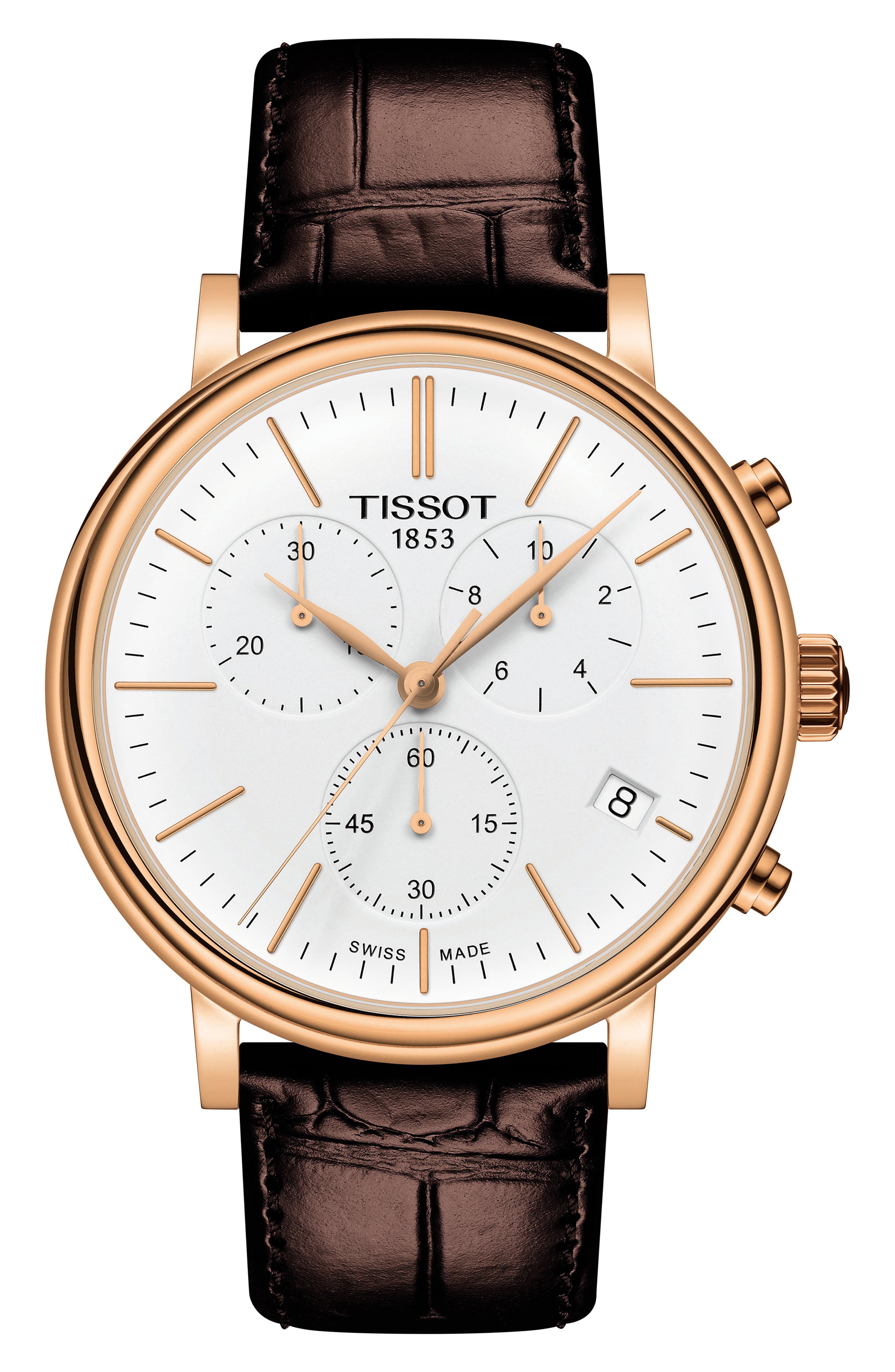 tissot chronograph leather strap