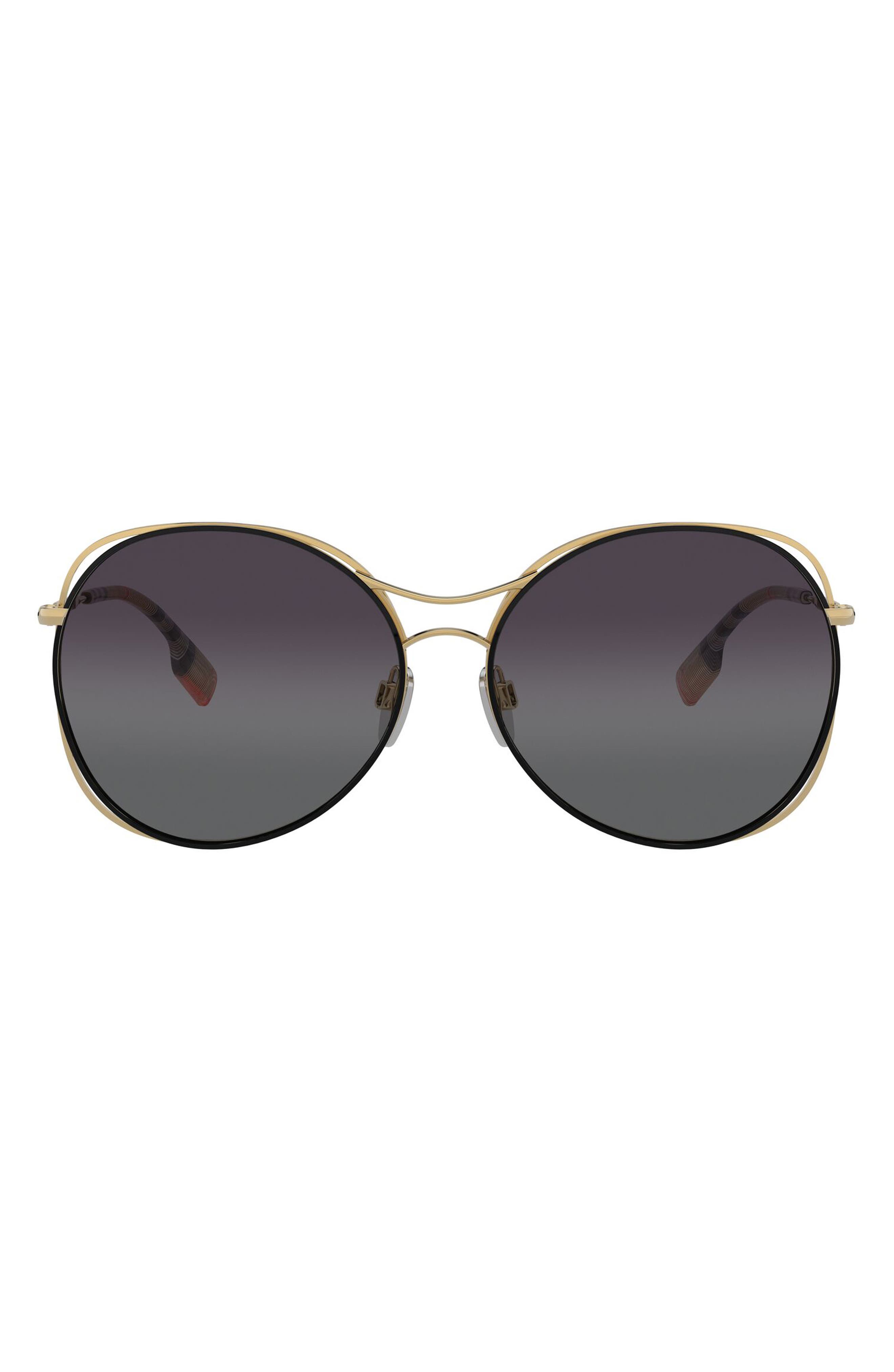 burberry 60mm round sunglasses