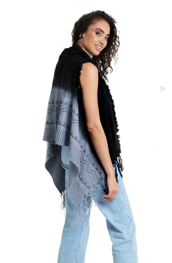Saachi Faux Fur Fringe Vest In Black