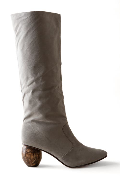 Shop Huma Blanco Quinn Boot In Grey Suede