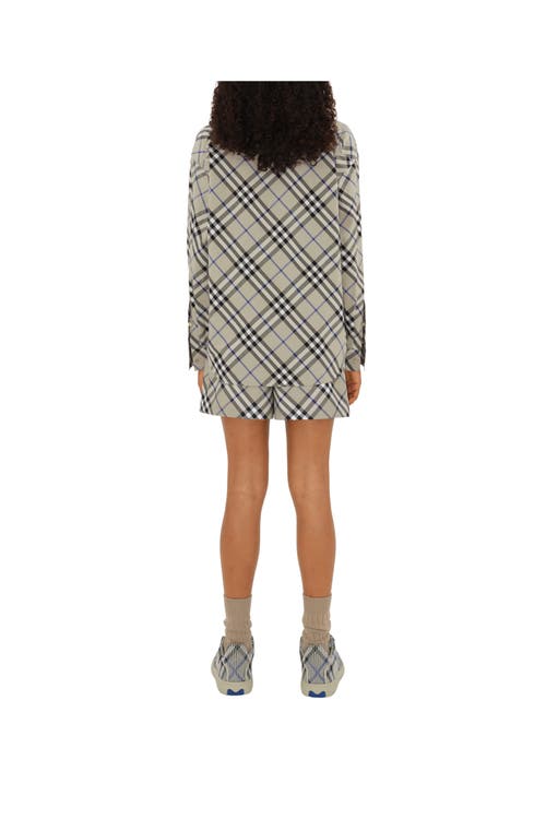 Shop Burberry Relaxed Fit Check Cotton Shirt In Lichen