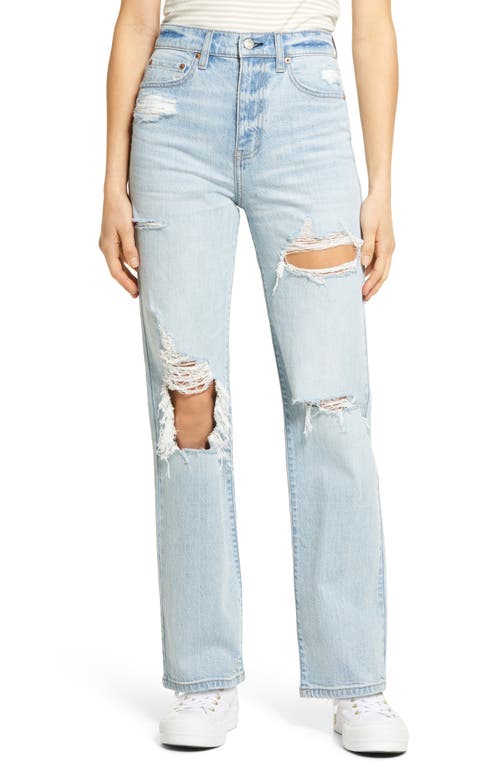 Sundaze Ripped High Waist Dad Jeans in Motto