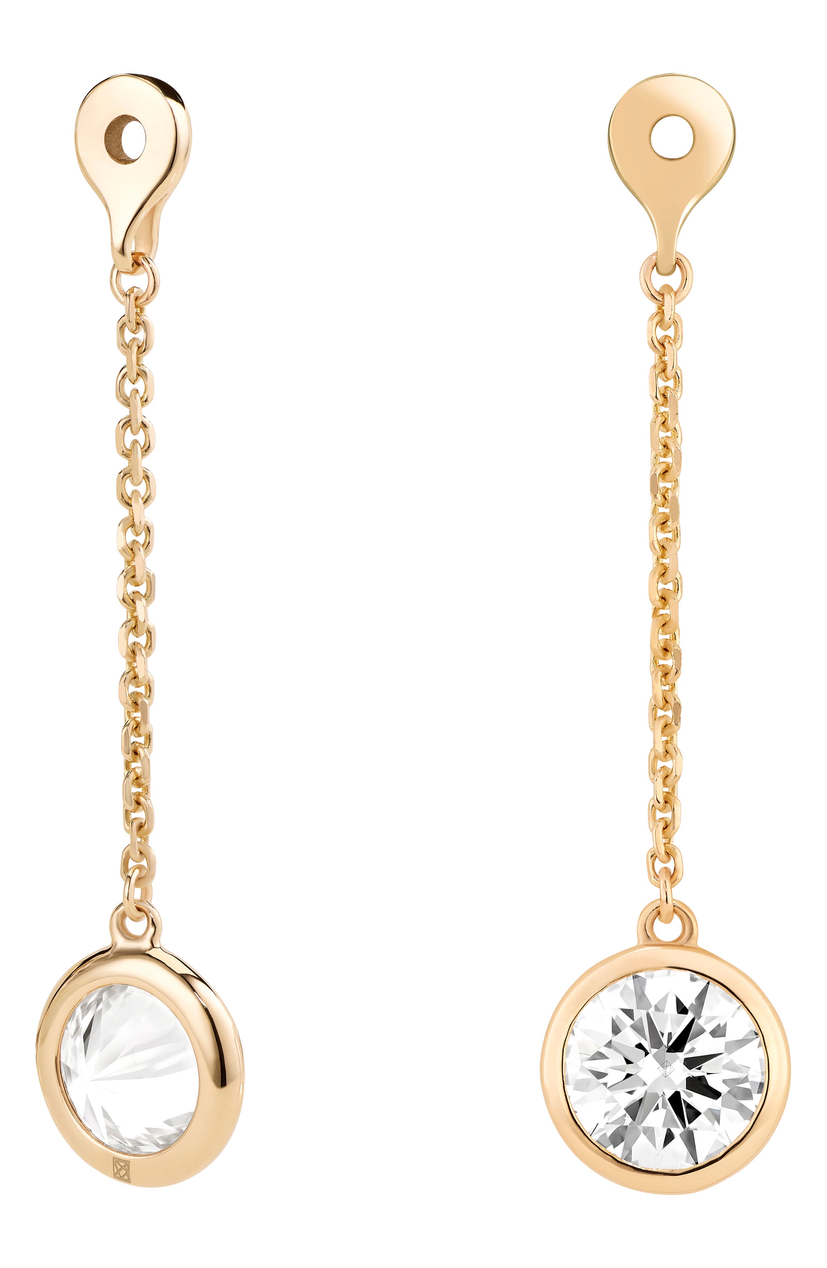 LIGHTBOX 1Carat Lab Created Diamond Drop Earring Chain Enhancers