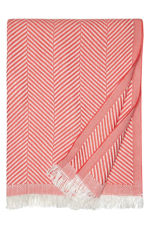 SFERRA Costa Cotton Throw in Coral at Nordstrom