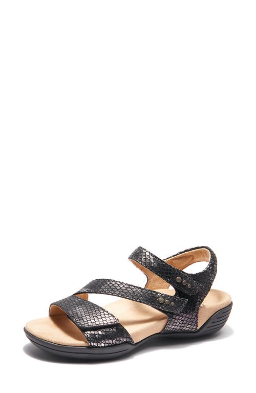 Halsa Footwear Hälsa Footwear Hälsa Denia Ankle Strap Sandal In Black/silver