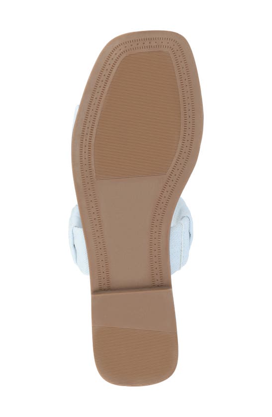 Shop Journee Collection Pegie Flat Slide Sandal In Light Denim