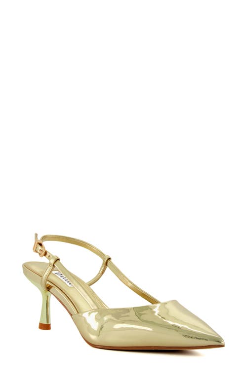 Classify Pointed Toe Slingback Pump in Gold