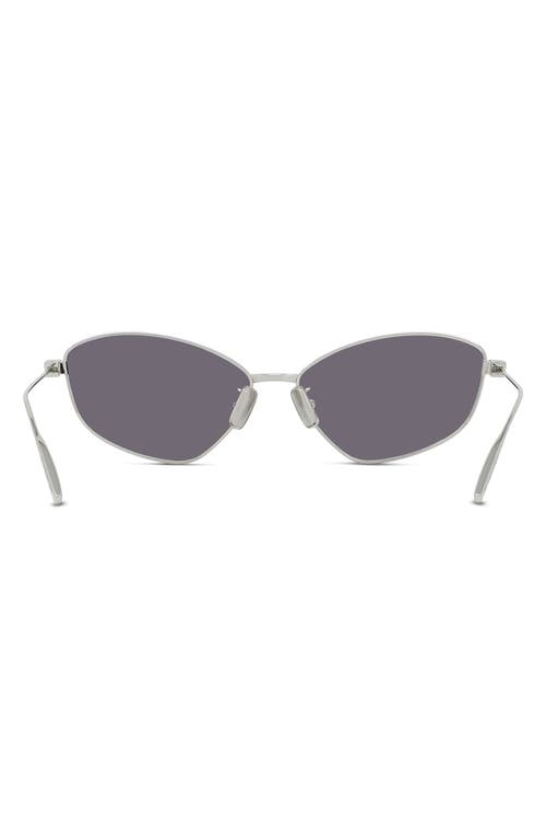 Shop Givenchy Gv Speed Cat Eye Sunglasses In Shiny Palladium/smoke