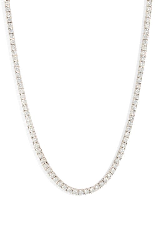 Classic Cubic Zirconia Tennis Necklace in Silver
