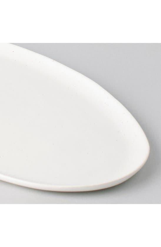 Shop Fable The Oval Serving Platter In Speckled White