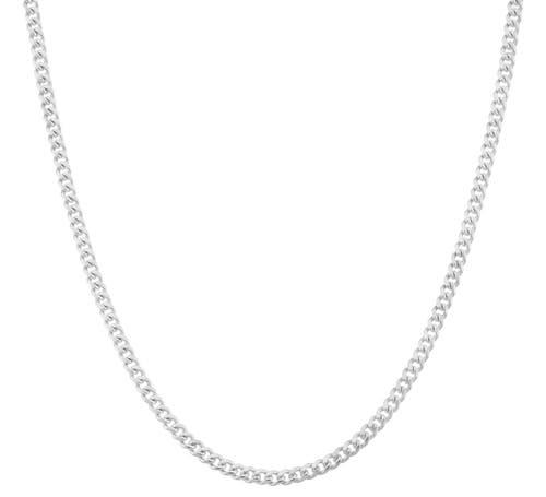 Donatello Gian Sterling Silver Curb Chain Necklace In Silver