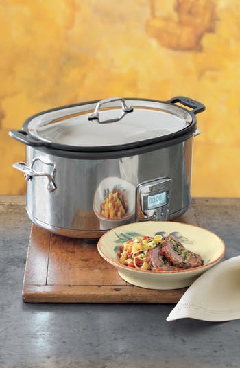 All-Clad Stainless Steel Crock Pot With Ceramic Bowl 7Quart