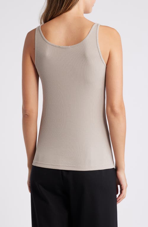 Shop Eileen Fisher Stretch Organic Cotton Tank In Dove