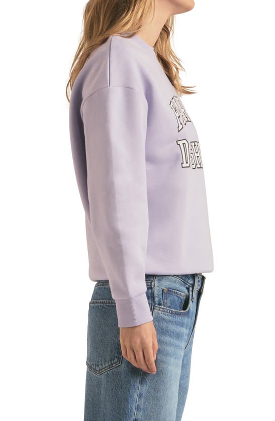 Shop Favorite Daughter Collegiate Cotton Blend Sweatshirt In Lavender