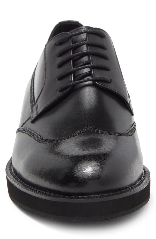 Zanzara Malton Burnished Leather Oxford In Black