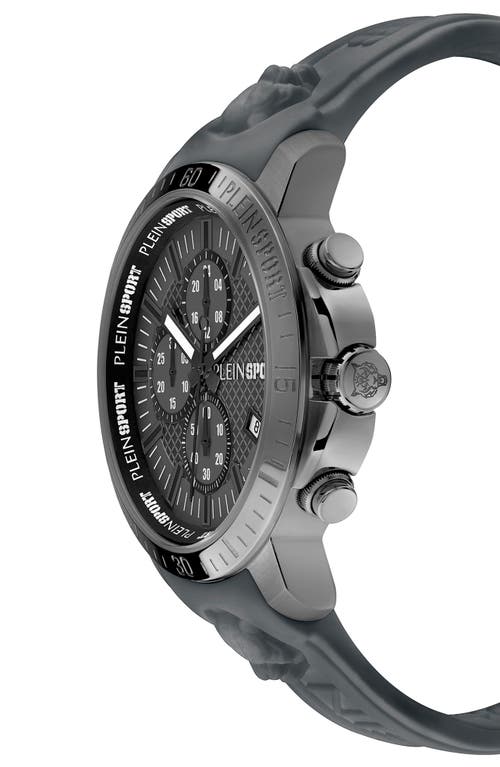 Philipp Plein Sport Camo Dial Three-hand Quartz Silicone Strap Watch, 43mm In Gun
