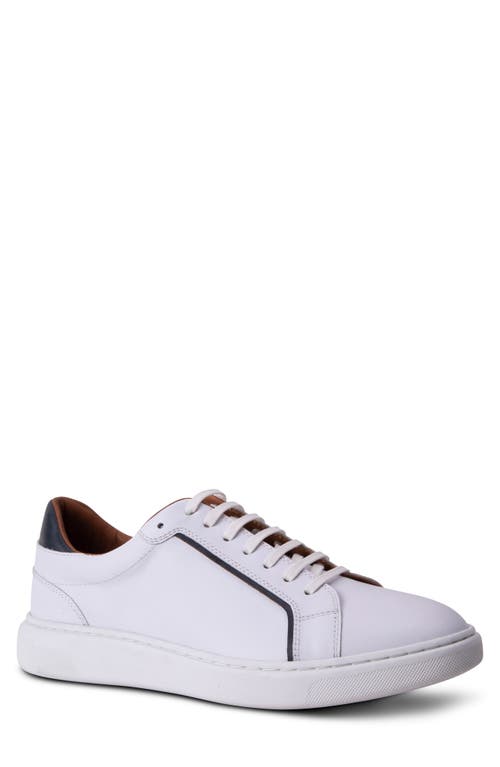 Gordon Rush Devon Sneaker in White/Navy