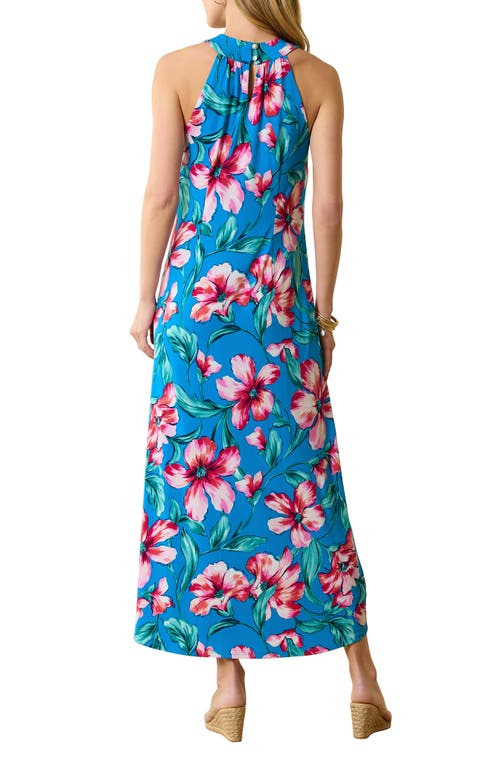 Shop Tommy Bahama St. Barts Blossom Maxi Dress In Pacific Cyan