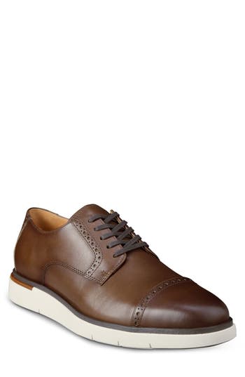 Allen Edmonds Men's Caleb Brogue Lace Up Derby Sneakers In Coffee